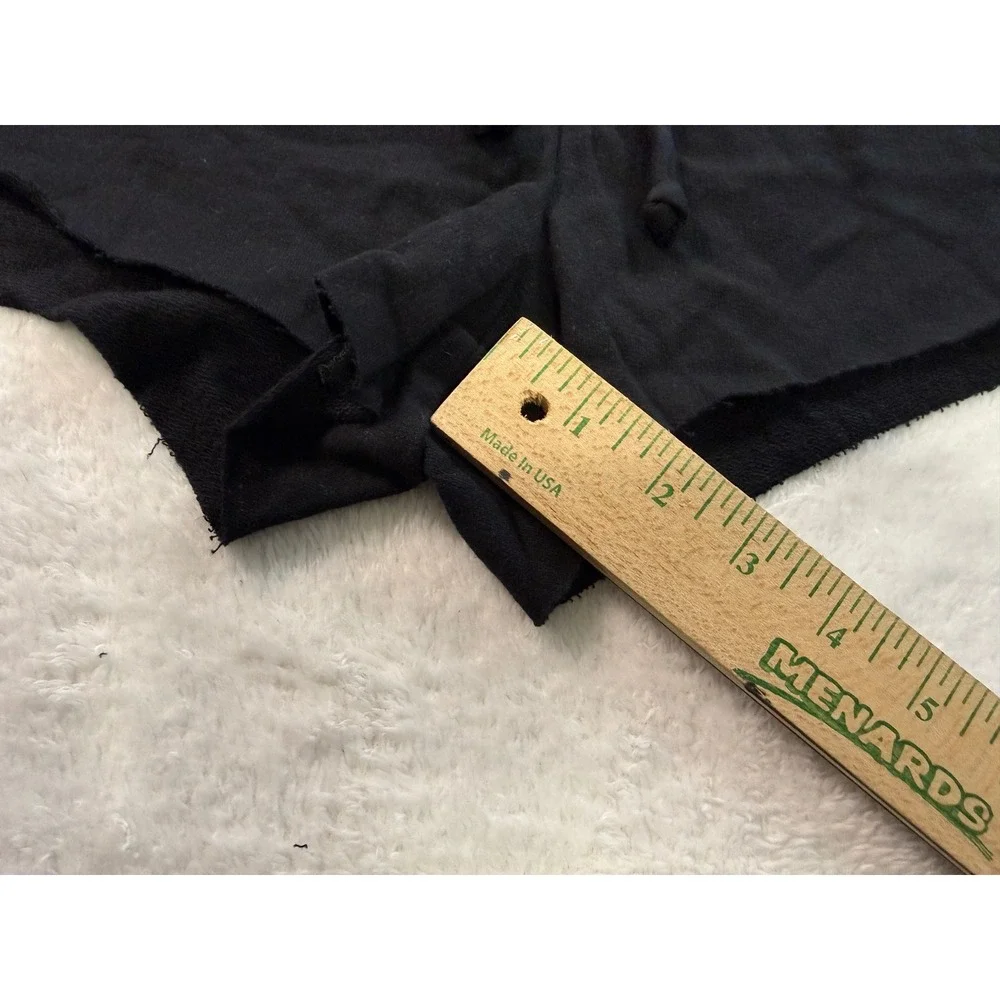 Ever‎ Hottie Girls Black Cotton Raw Hem Drawstring Sweat Shorts VST2 L USA